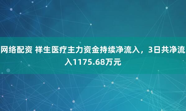 网络配资 祥生医疗主力资金持续净流入，3日共净流入1175.68万元
